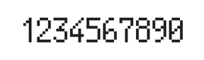 5×9数字点阵字体 ddN59AB1345