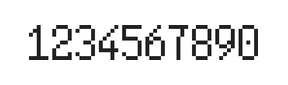 5×9数字点阵字体 ddN59AB1348