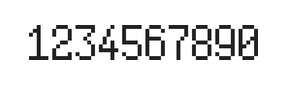 5×9数字点阵字体 ddN59AB1349