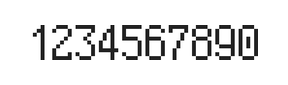 5×9数字点阵字体 ddN59AB1351