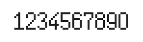5×9数字点阵字体 ddN59AB1355