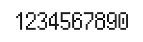 5×9数字点阵字体 ddN59AB1356