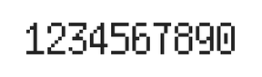 5×9数字点阵字体 ddN59AB1357