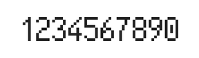 5×9数字点阵字体 ddN59AB1359