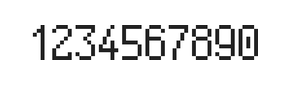 5×9数字点阵字体 ddN59AB1365
