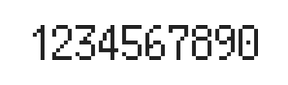 5×9数字点阵字体 ddN59AB1366