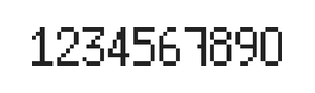5×9数字点阵字体 ddN59AB1367