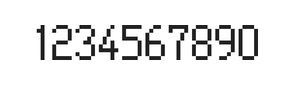 5×9数字点阵字体 ddN59AB1373