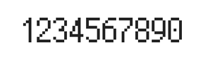 5×9数字点阵字体 ddN59AB1374