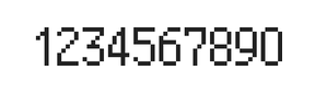 5×9数字点阵字体 ddN59AB1376