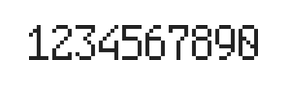 5×9数字点阵字体 ddN59AB1379