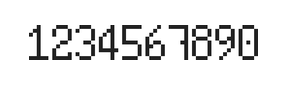 5×9数字点阵字体 ddN59AB1380