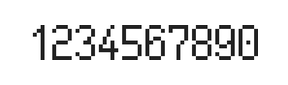 5×9数字点阵字体 ddN59AB1383