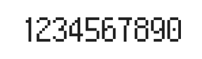 5×9数字点阵字体 ddN59AB1385