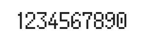 5×9数字点阵字体 ddN59AB1395