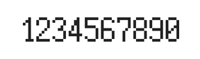 5×9数字点阵字体 ddN59AB1396
