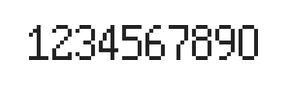 5×9数字点阵字体 ddN59AB1397