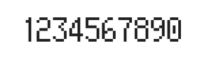 5×9数字点阵字体 ddN59AB1398