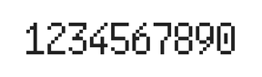 5×9数字点阵字体 ddN59AB1399