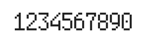 5×9数字点阵字体 ddN59AB1400