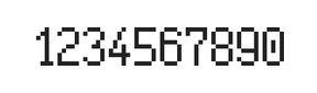 5×9数字点阵字体 ddN59AB1402