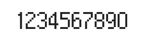 5×9数字点阵字体 ddN59AB1407
