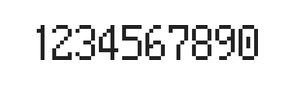 5×9数字点阵字体 ddN59AB1408
