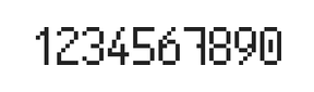 5×9数字点阵字体 ddN59AB1410