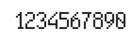 5×9数字点阵字体 ddN59AB1415