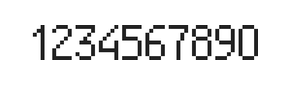 5×9数字点阵字体 ddN59AB1417