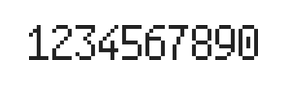5×9数字点阵字体 ddN59AB1418