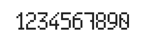 5×9数字点阵字体 ddN59AB1420