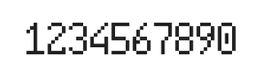 5×9数字点阵字体 ddN59AB1422