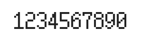 5×9数字点阵字体 ddN59AB1424