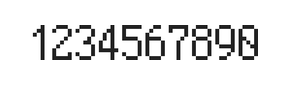 5×9数字点阵字体 ddN59AB1427
