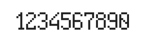 5×9数字点阵字体 ddN59AB1428