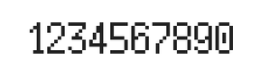 5×9数字点阵字体 ddN59AB1429