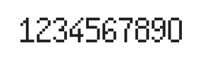5×9数字点阵字体 ddN59AB1433