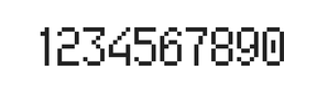 5×9数字点阵字体 ddN59AB1434