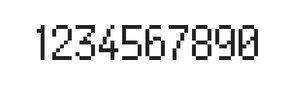 5×9数字点阵字体 ddN59AB1435
