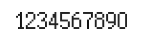 5×9数字点阵字体 ddN59AB1437