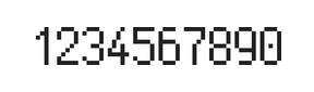 5×9数字点阵字体 ddN59AB1439