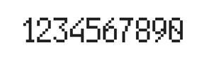 5×9数字点阵字体 ddN59AB1440