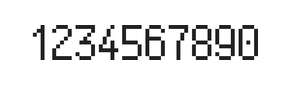 5×9数字点阵字体 ddN59AB1443
