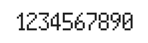 5×9数字点阵字体 ddN59AB1445