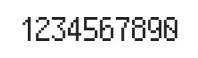 5×9数字点阵字体 ddN59AB1446