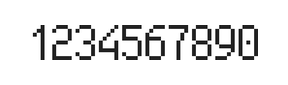 5×9数字点阵字体 ddN59AB1447