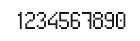 5×9数字点阵字体 ddN59AB1450