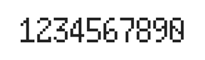 5×9数字点阵字体 ddN59AB1453