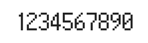 5×9数字点阵字体 ddN59AB1458